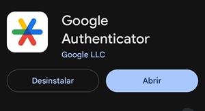 Google Authenticator - Tela inicial